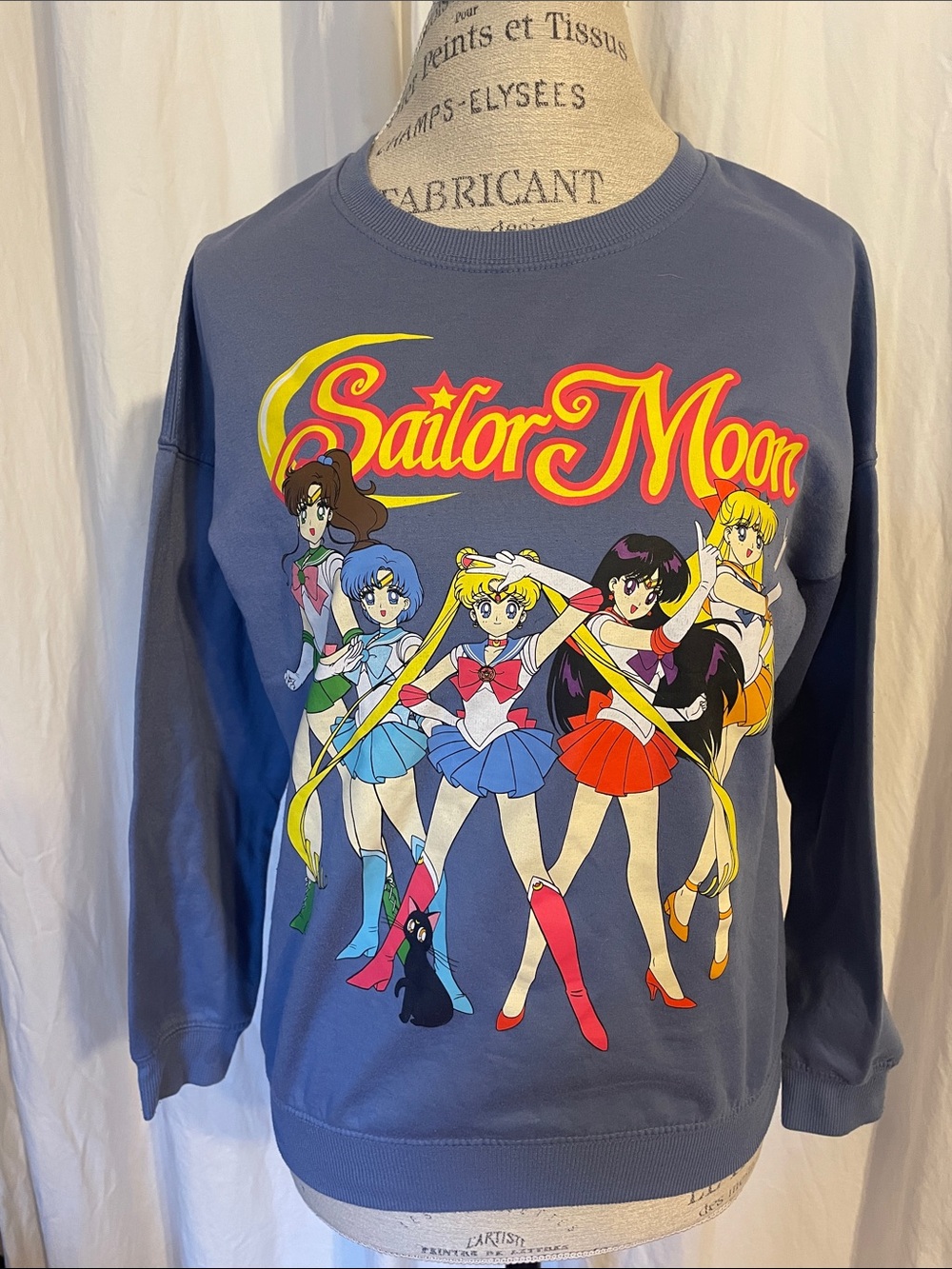✨Sailor Moon blue long sleeve Sailor Guardians pullover sweatshirt XS